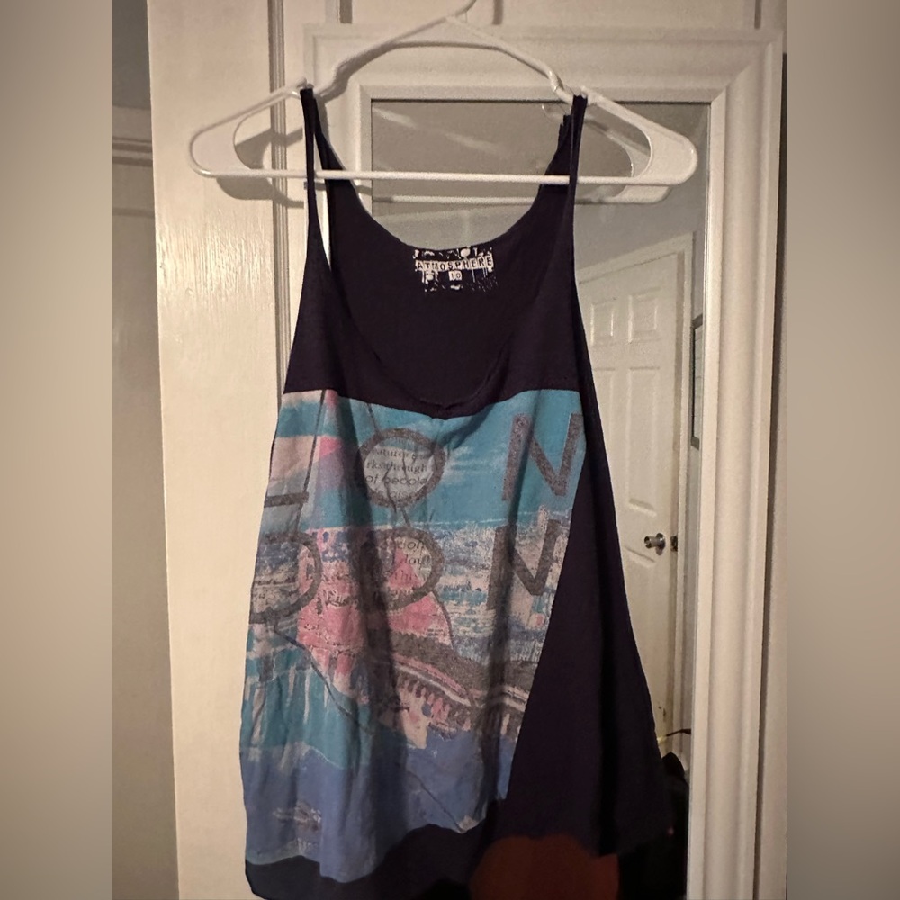 Primark Atmosphere Cotton London Graphic Tank Tunic Top Women’s Size 10 L